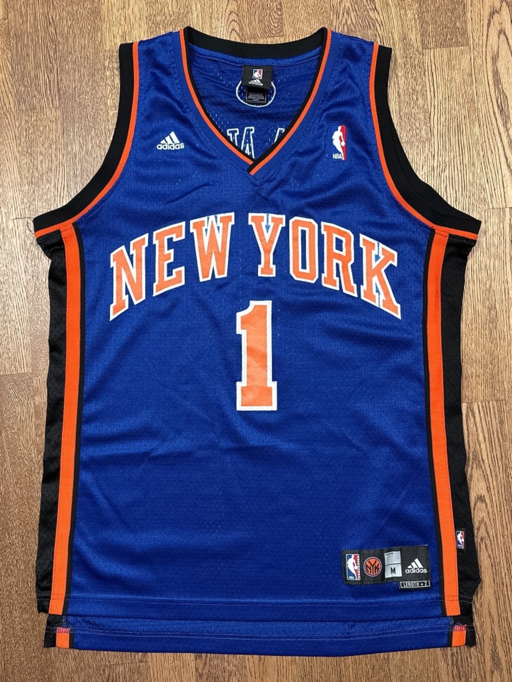 Vintage Y2K Adidas New York Knicks Steve Francis Blue Basketball Jersey Mens M